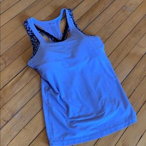 Lulu leopard tank- built in padded bra